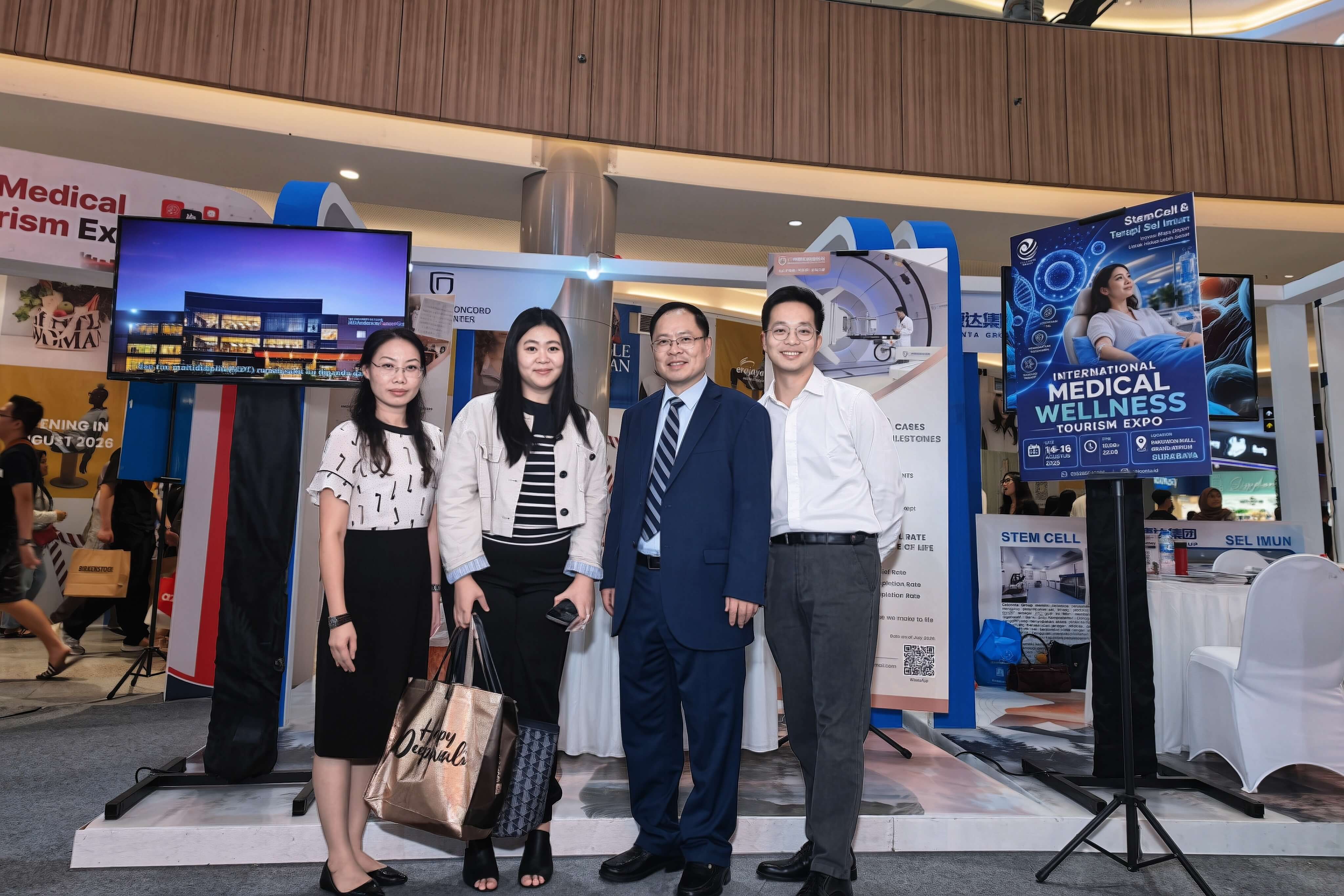 The GCCC team poses for a group photo at the IMWTE 2026 booth in Surabaya